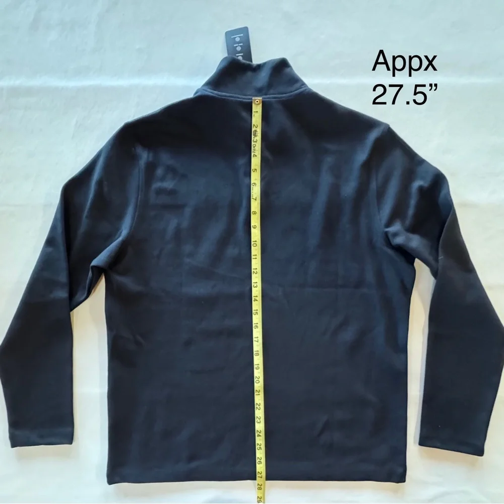 ALFANI Deep Black Quarter-Zip Classic Fit Pullover (Large)